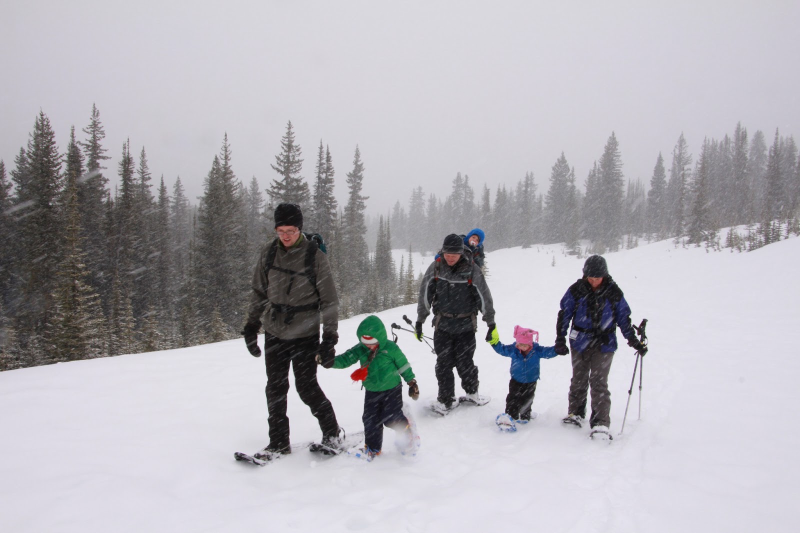 Snowshoeing with the family